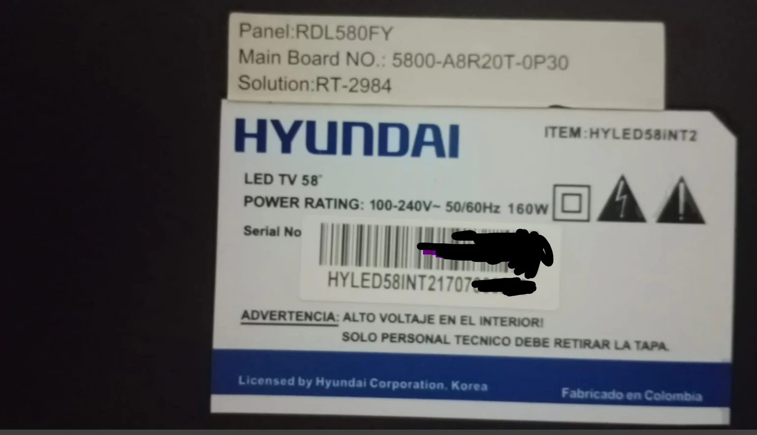 Firmware forzado HYUNDAI HYLED58INT2 por USB (queda en logo, sin imagen, se reinicia) - Imagen 2