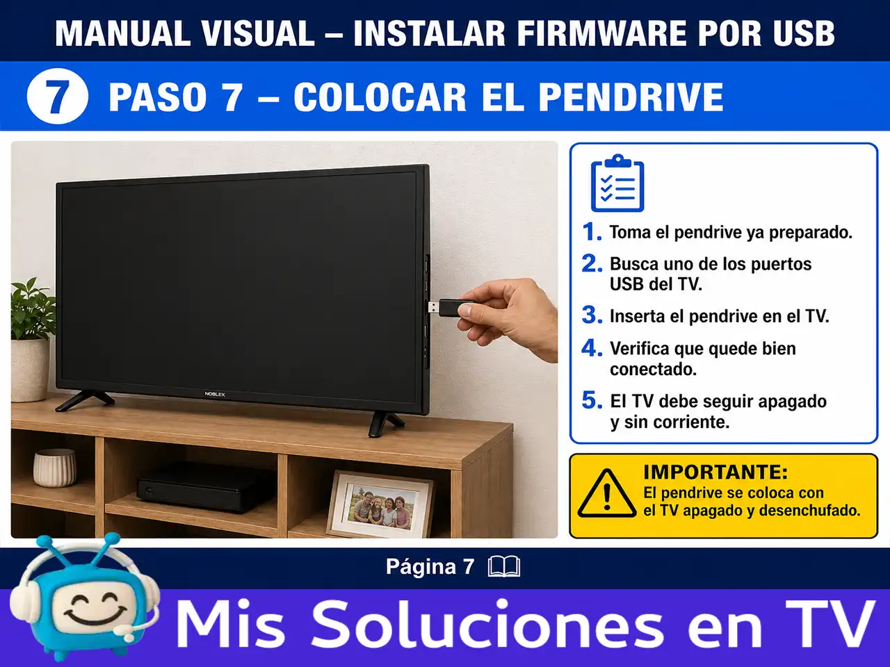 Instrucción visual paso 7 para preparar pendrive USB