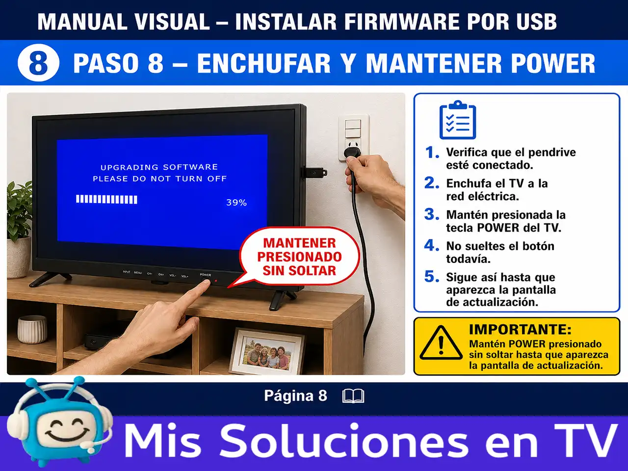 Instrucción visual paso 8 para preparar pendrive USB