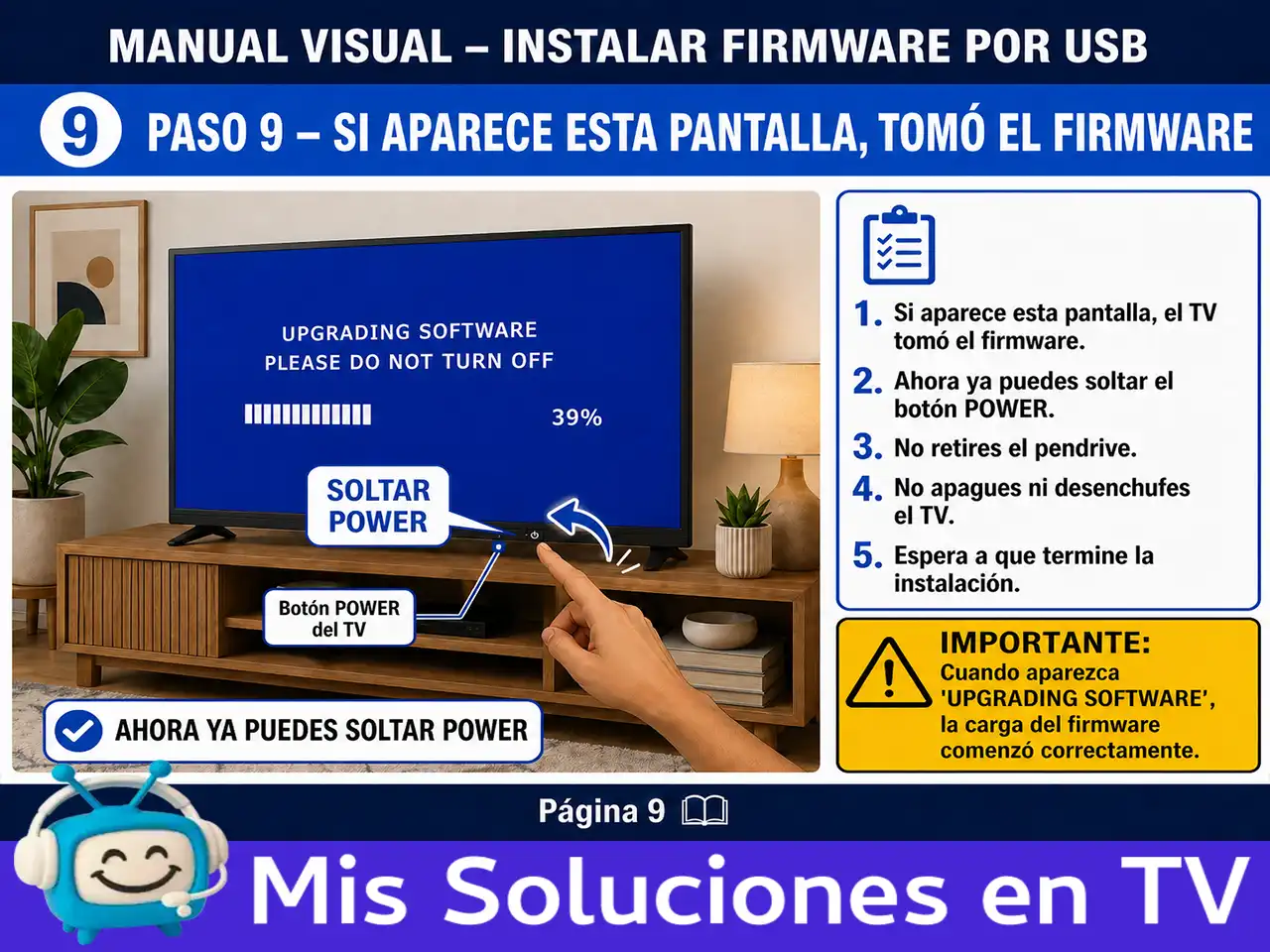 Instrucción visual paso 9 para preparar pendrive USB