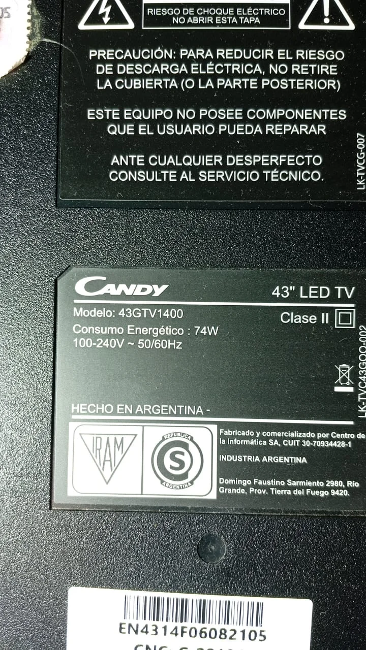 Firmware forzado CANDY 43GTV1400 por USB – queda en logo o no inicia - Imagen 2