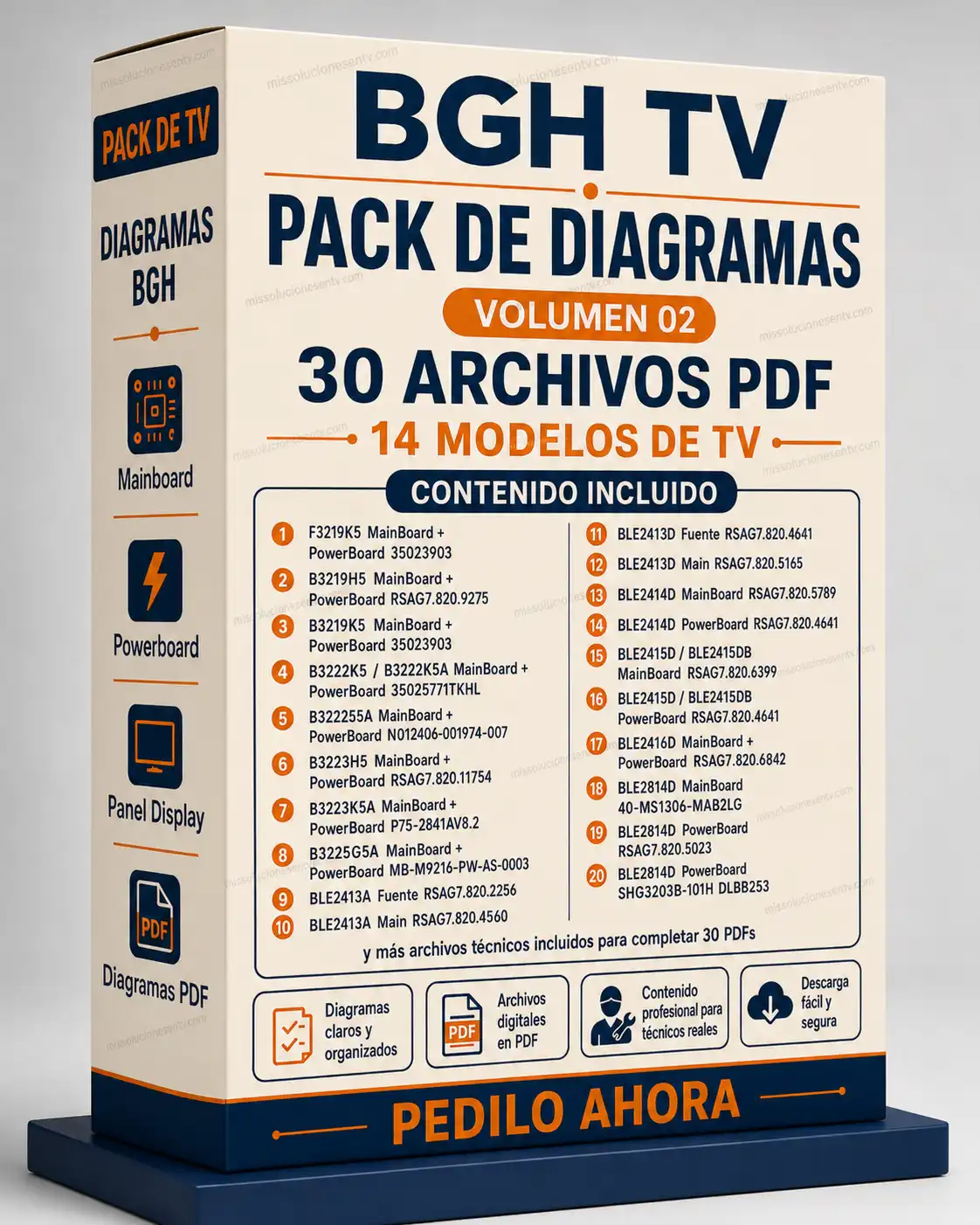 BGH TV Volumen 02 caja con resumen del contenido técnico