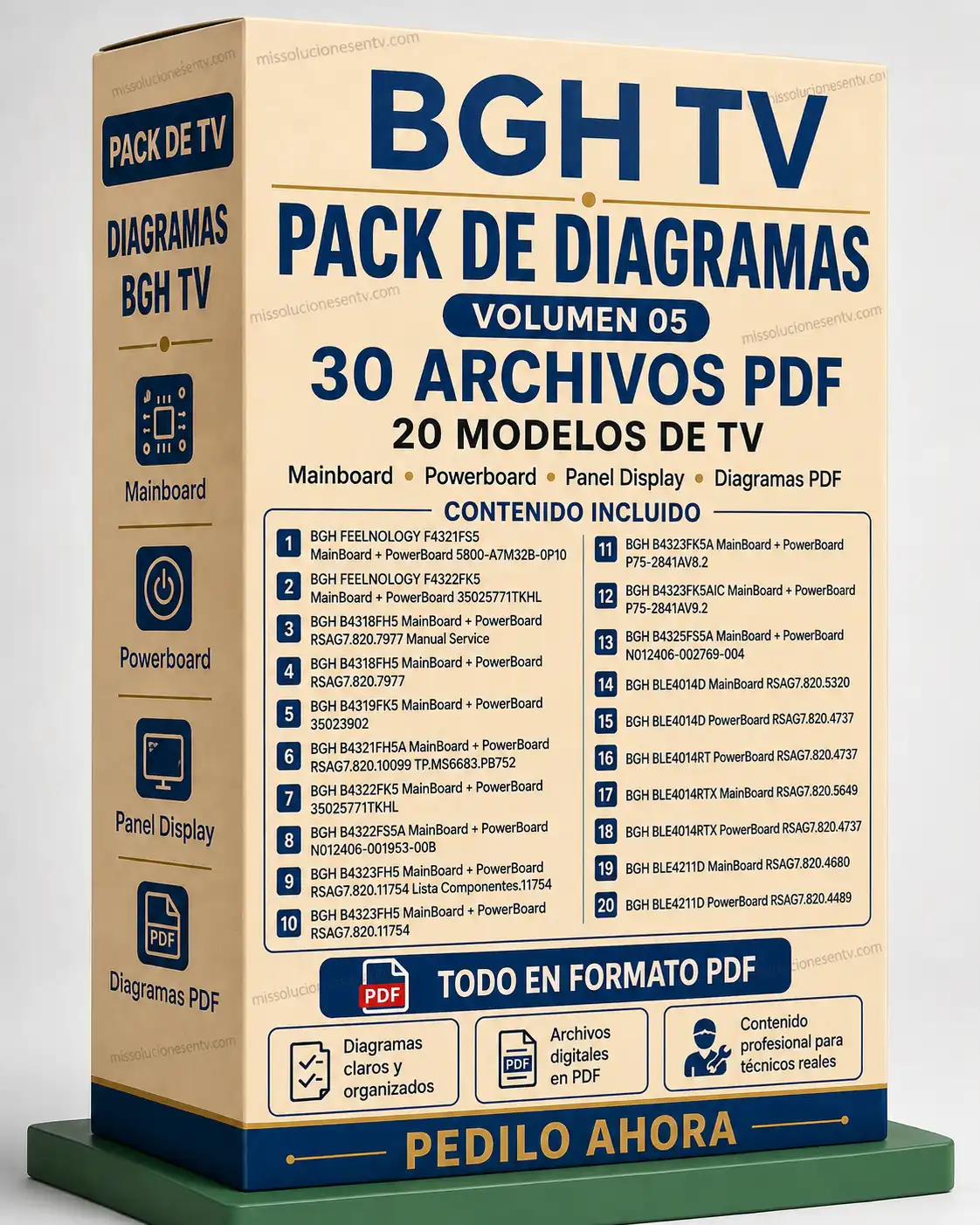 BGH TV Volumen 05 caja con resumen del contenido técnico