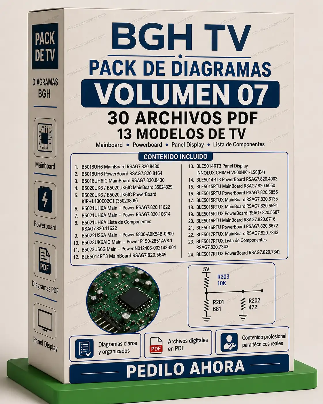 BGH TV Volumen 07 caja con resumen del contenido técnico
