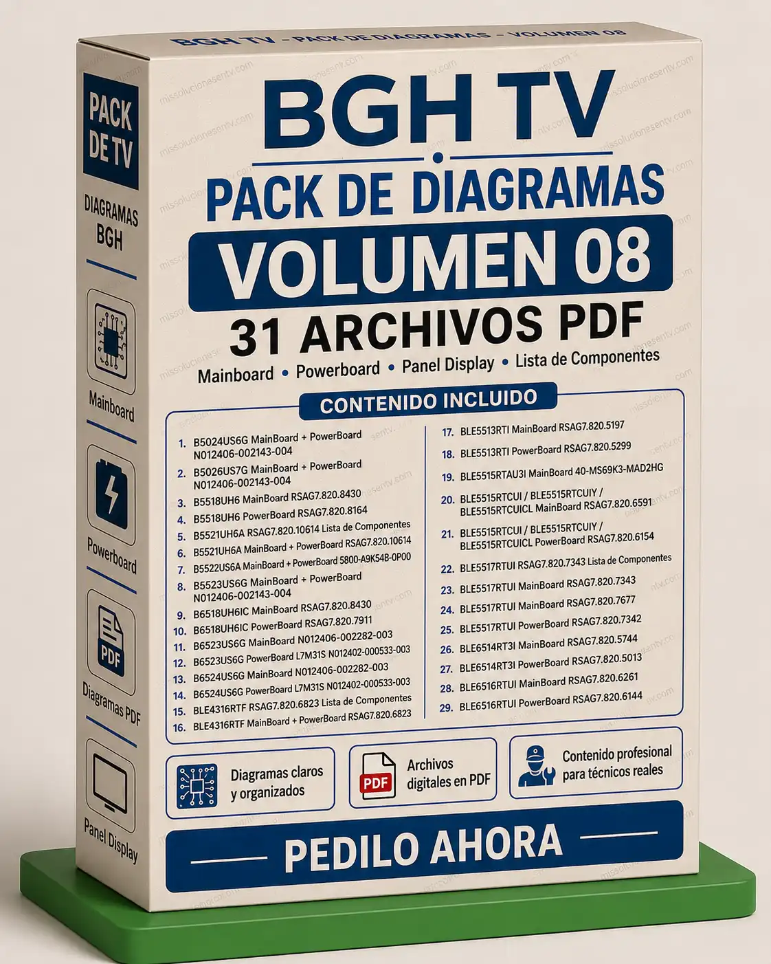 BGH TV Volumen 08 caja con resumen del contenido técnico